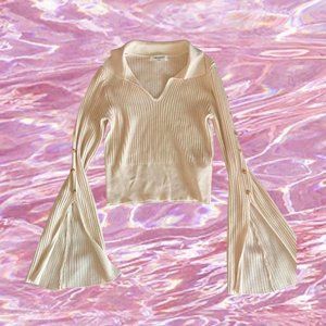Missguided Beige V Neck Sweater